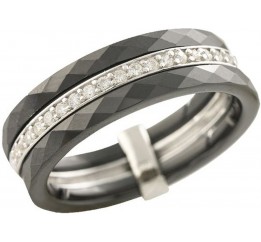 Серебряное кольцо SilverBreeze с керамикой 1223635 18 размер, 18 размер, 18 размер, 18 размер