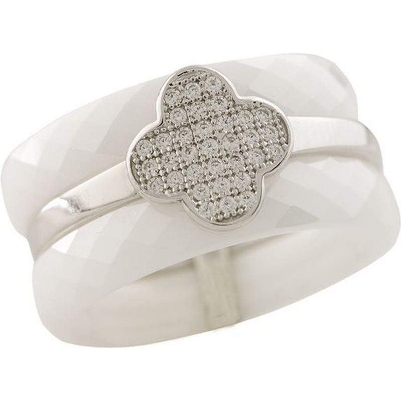 Серебряное кольцо SilverBreeze с керамикой 1223741 17 размер, 17 размер, 17 размер, 17 размер
