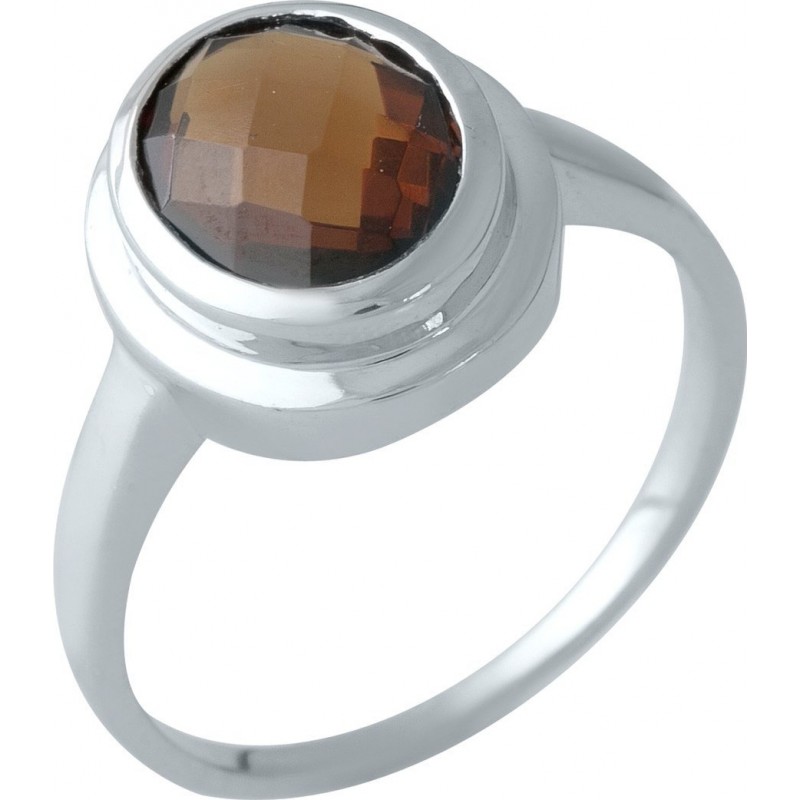 Серебряное кольцо SilverLine с натуральным гранатом (1451564) 18 размер