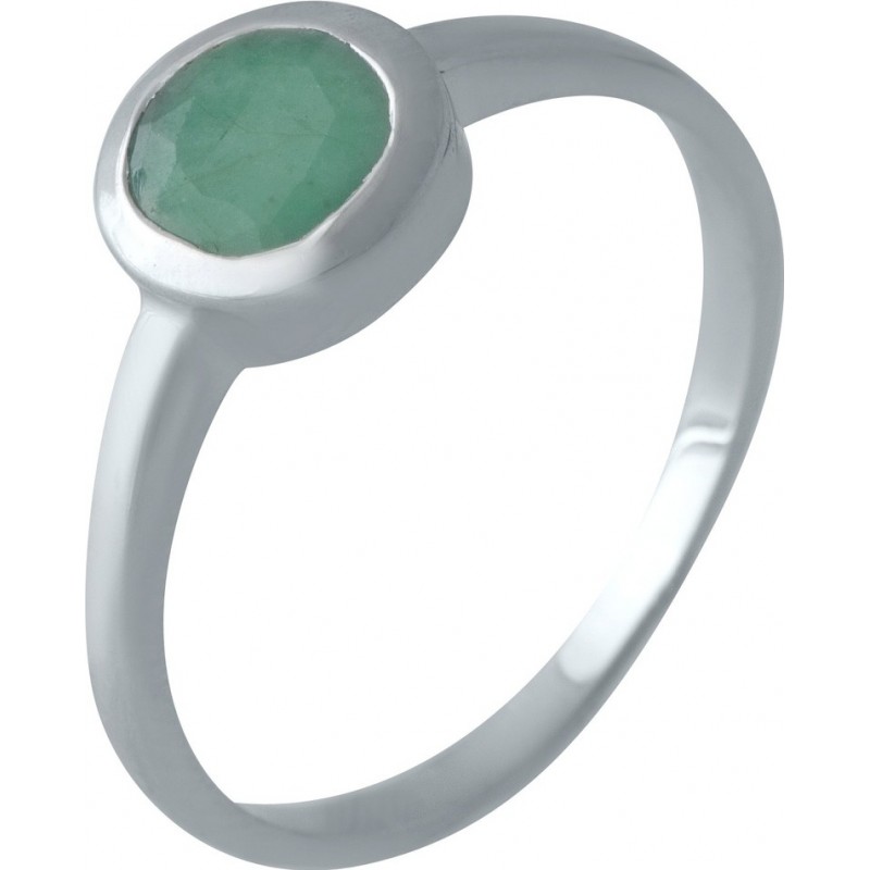 Серебряное кольцо SilverBreeze с натуральным изумрудом 1516904 18 размер, 18 размер, 18 размер, 18 размер