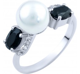 Серебряное кольцо SilverBreeze с натуральным , сапфиром 1823996 17 размер, 17 размер, 17 размер, 17 размер