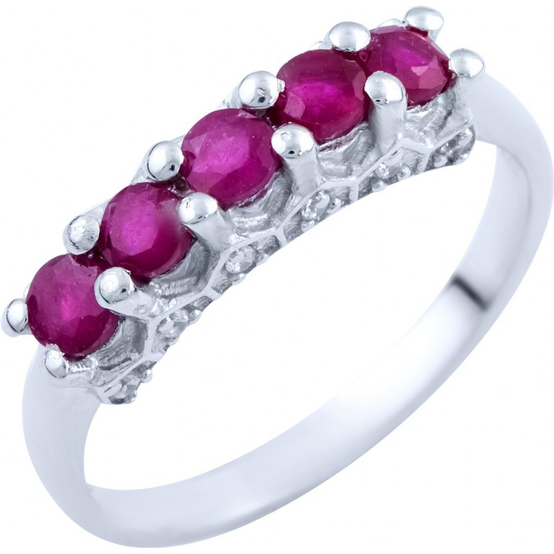 Серебряное кольцо SilverBreeze с натуральным рубином 1824283 18 размер, 18 размер, 18 размер, 18 размер