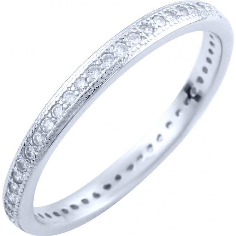 Серебряное кольцо SilverBreeze с фианитами (1824528) 16.5 размер