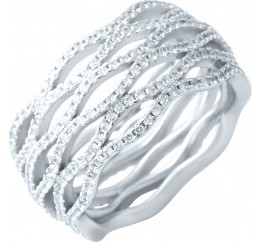 Серебряное кольцо SilverBreeze с фианитами 1918692 17.5 размер, 17.5 размер, 17.5 размер, 17.5 размер
