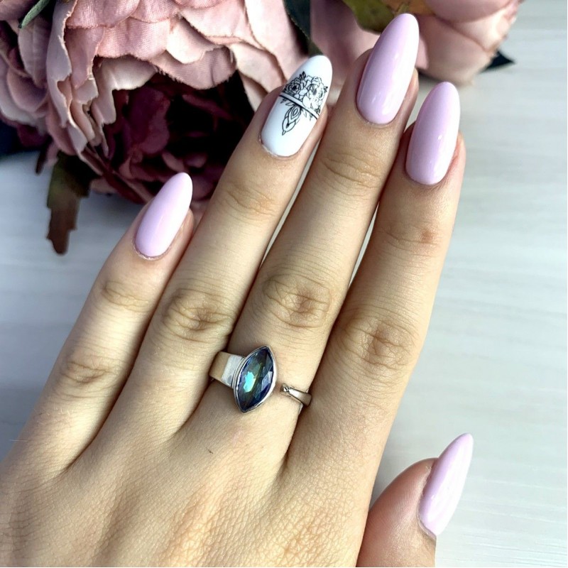 Серебряное кольцо SilverBreeze с натуральным мистик топазом 1921401 18 размер, 18 размер, 18 размер, 18 размер