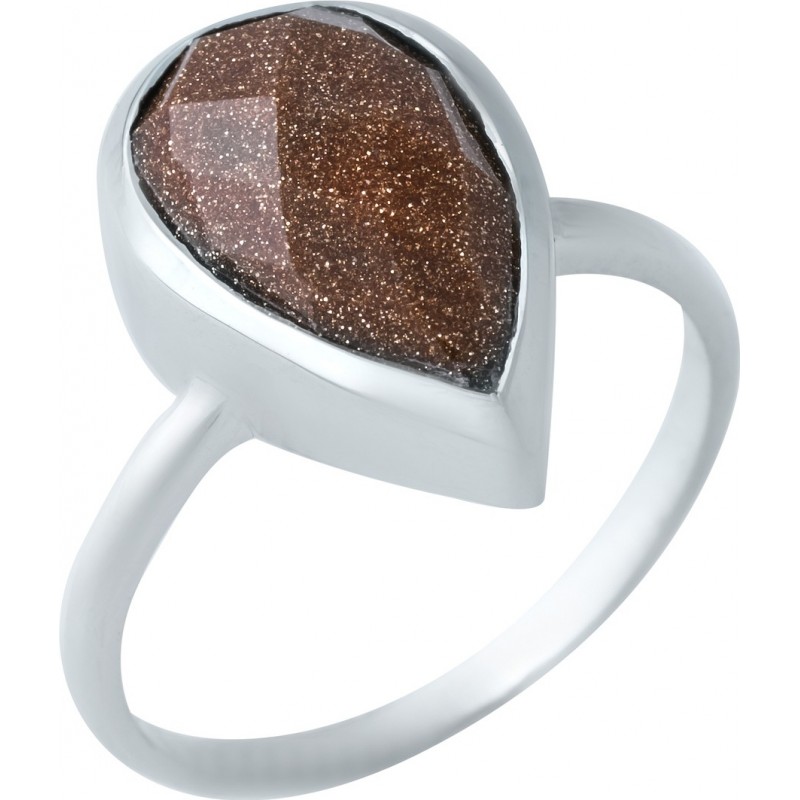 Серебряное кольцо SilverBreeze с натуральным авантюрином 1921975 18 размер, 18 размер, 18 размер, 18 размер