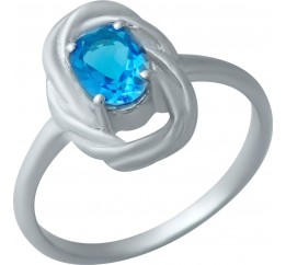Серебряное кольцо SilverBreeze с аквамарином nano 1932568 18 размер, 18 размер, 18 размер, 18 размер