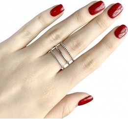 Серебряное кольцо SilverBreeze без камней (1941119) 19 размер