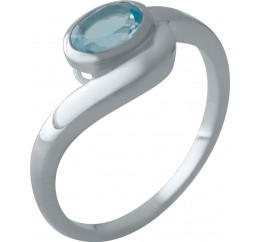 Серебряное кольцо SilverBreeze с аквамарином nano 2011873 17 размер, 17 размер, 17 размер, 17 размер