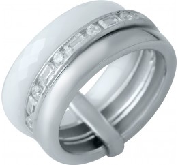 Серебряное кольцо SilverBreeze с керамикой (1978047) 18 размер