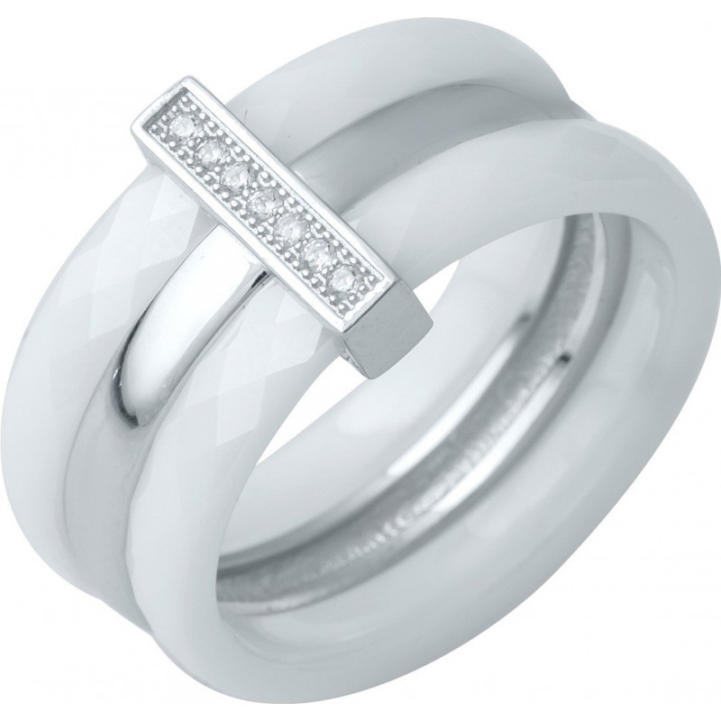 Серебряное кольцо SilverBreeze с керамикой (0481791) 17 размер