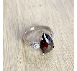 Серебряное кольцо SilverBreeze с натуральным гранатом 1531785 17.5 размер, 17.5 размер, 17.5 размер, 17.5 размер