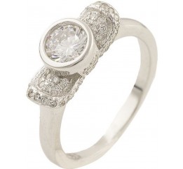 Серебряное кольцо SilverBreeze с фианитами (0534435) 18 размер