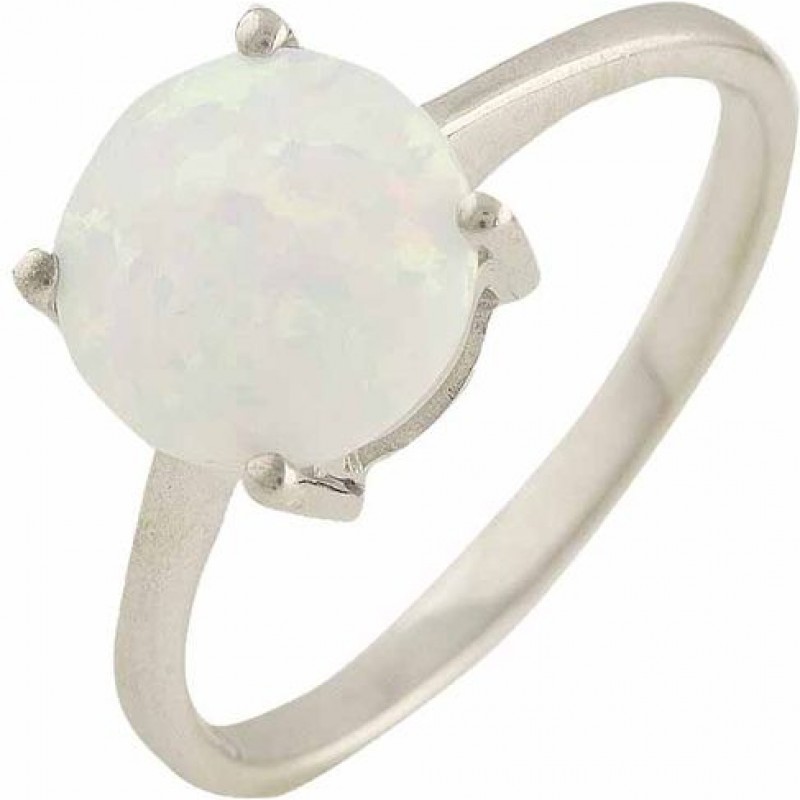 Серебряное кольцо SilverBreeze с опалом (0565255) 18 размер