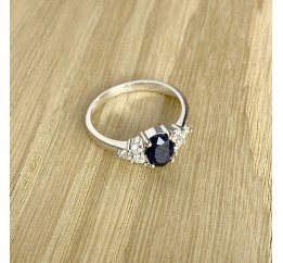 Серебряное кольцо SilverBreeze с натуральным сапфиром (1938263) 16.5 размер