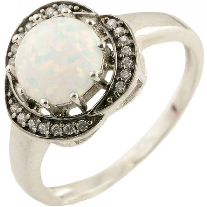 Серебряное кольцо SilverBreeze с опалом (1203637) 17 размер