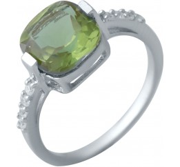 Серебряное кольцо SilverBreeze с Султанит султанитом 2020080 18 размер, 18 размер, 18 размер, 18 размер