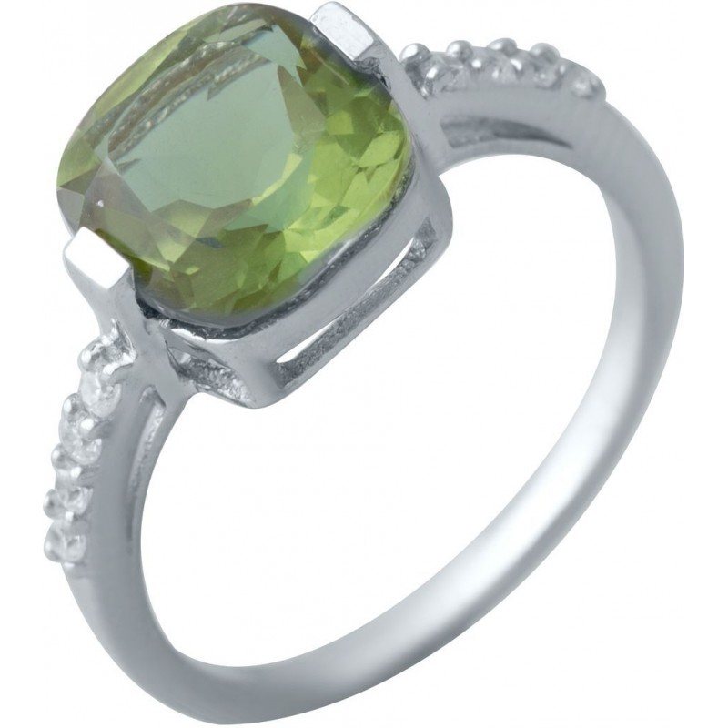 Серебряное кольцо SilverBreeze с Султанит султанитом 2020080 18 размер, 18 размер, 18 размер, 18 размер
