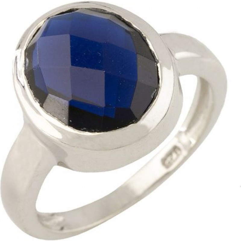 Серебряное кольцо SilverBreeze с сапфиром nano (0713045) 18.5 размер