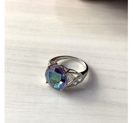 Серебряное кольцо SilverBreeze с натуральным мистик топазом 2005186 17.5 размер, 17.5 размер, 17.5 размер, 17.5 размер