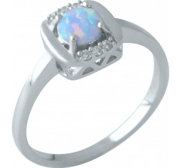 Серебряное кольцо SilverBreeze с опалом (1960349) 17.5 размер