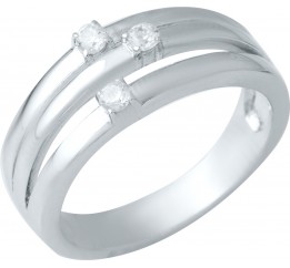 Серебряное кольцо SilverBreeze с фианитами (1941225) 18 размер