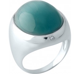 Серебряное кольцо SilverBreeze с кошачим глазом 1955697 17.5 размер, 17.5 размер, 17.5 размер, 17.5 размер