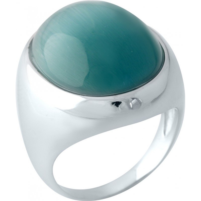 Серебряное кольцо SilverBreeze с кошачим глазом (1955697) 17.5 размер