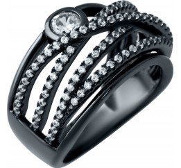 Серебряное кольцо SilverBreeze с фианитами 1906002 16 размер, 16 размер, 16 размер, 16 размер