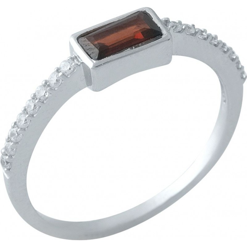 Серебряное кольцо SilverBreeze с натуральным гранатом 1972229 17.5 размер, 17.5 размер, 17.5 размер, 17.5 размер