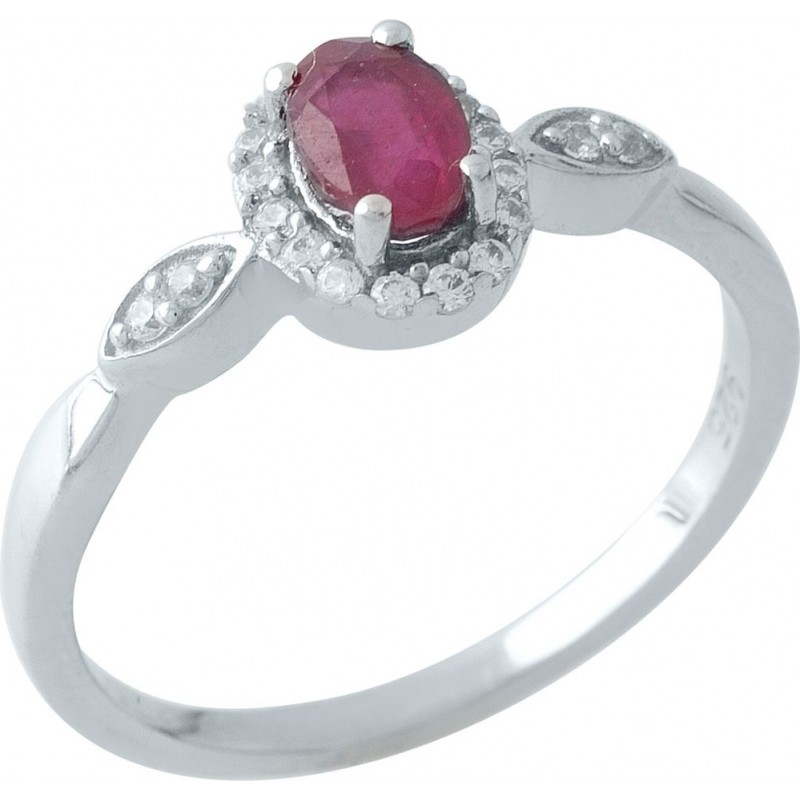 Серебряное кольцо SilverBreeze с натуральным рубином 1972724 17.5 размер, 17.5 размер, 17.5 размер, 17.5 размер