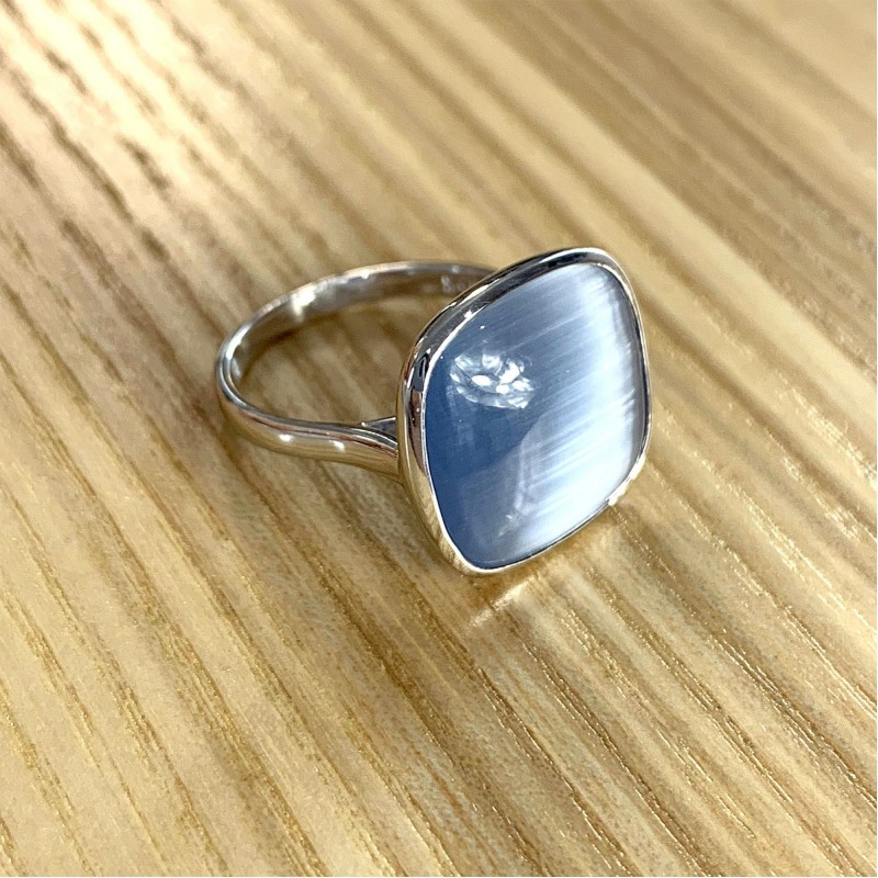 Серебряное кольцо SilverBreeze с кошачим глазом 1975282 17 размер, 17 размер, 17 размер, 17 размер