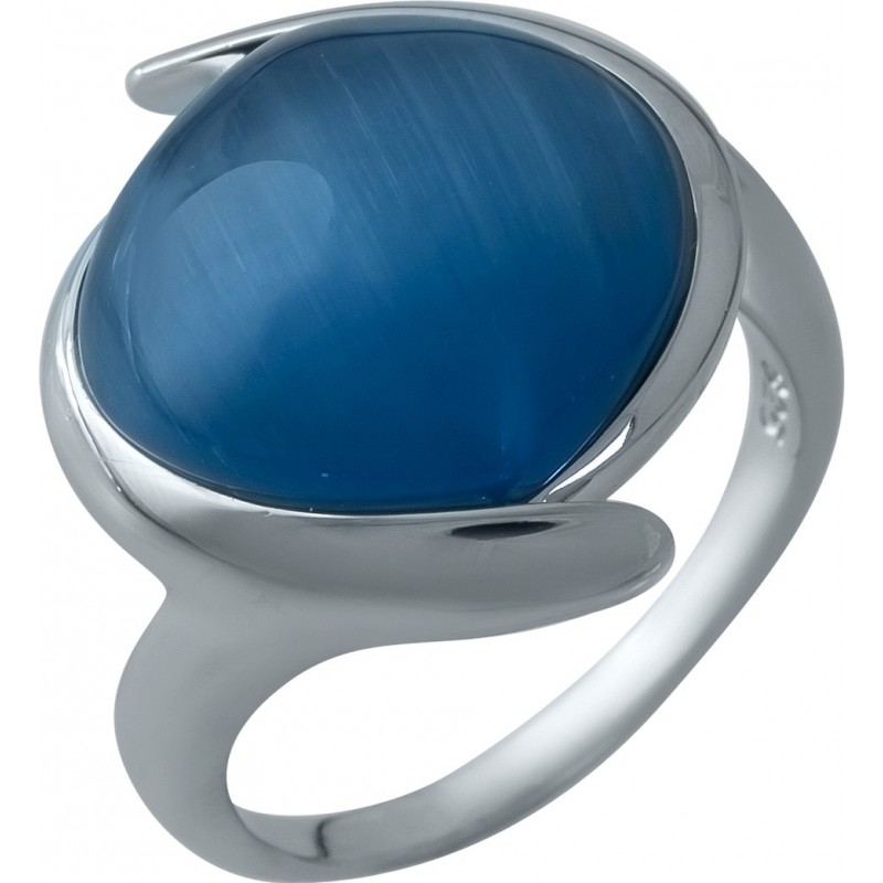 Серебряное кольцо SilverBreeze с кошачим глазом 1984550 17.5 размер, 17.5 размер, 17.5 размер, 17.5 размер