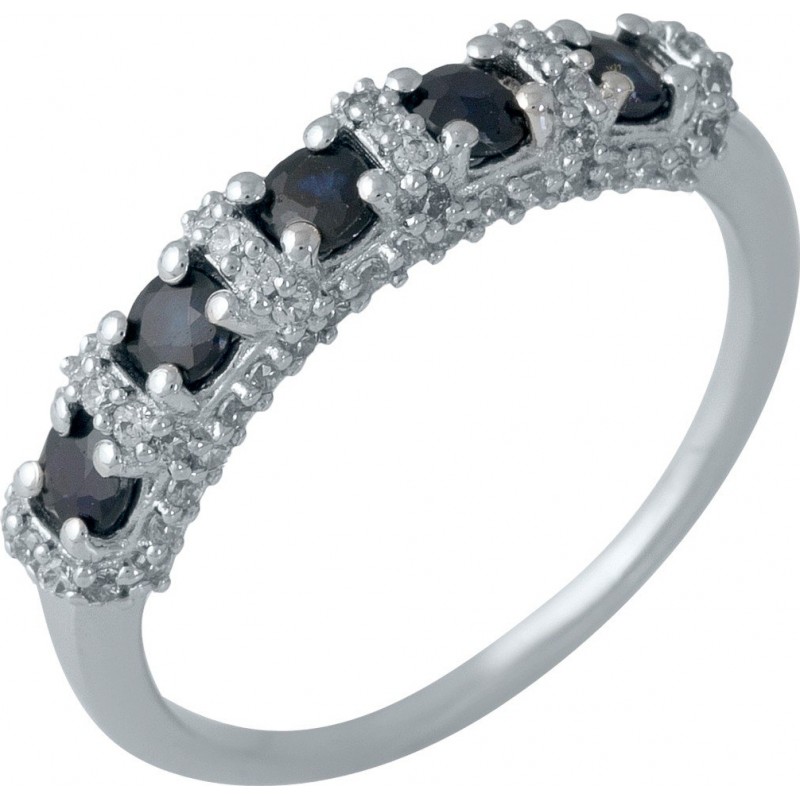 Серебряное кольцо SilverBreeze с натуральным сапфиром 1987629 17.5 размер, 17.5 размер, 17.5 размер, 17.5 размер