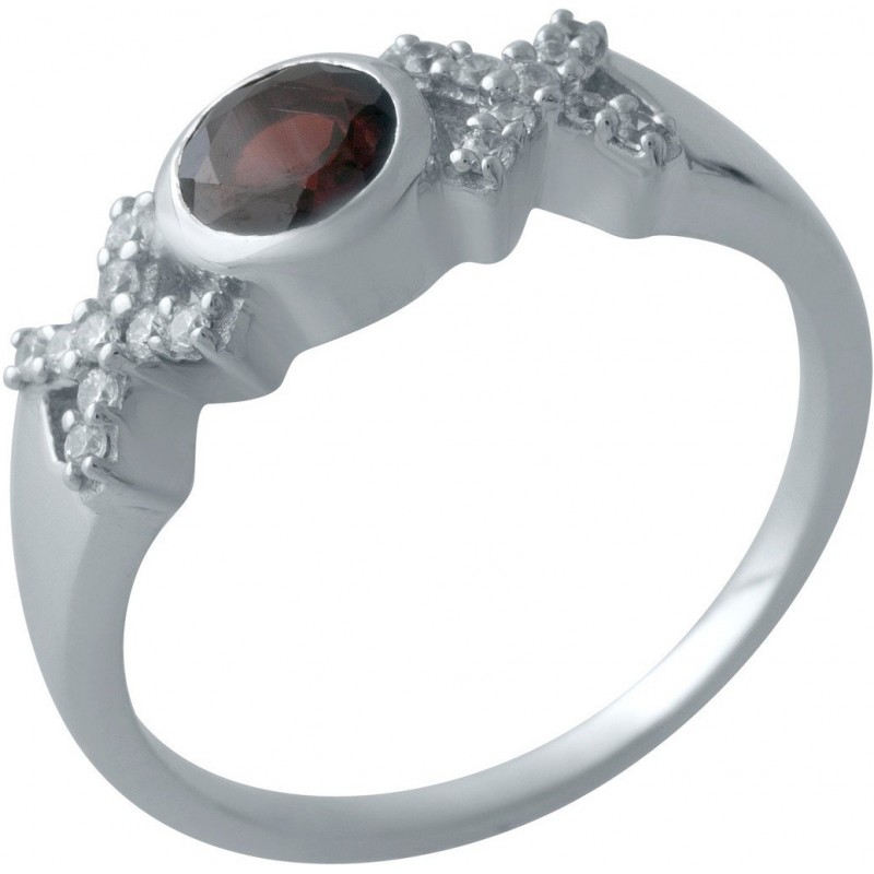 Серебряное кольцо SilverBreeze с натуральным гранатом 2002796 17.5 размер, 17.5 размер, 17.5 размер, 17.5 размер