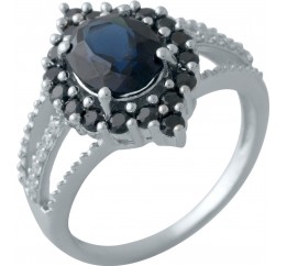 Серебряное кольцо SilverBreeze с натуральным сапфиром 2008941 17.5 размер, 17.5 размер, 17.5 размер, 17.5 размер