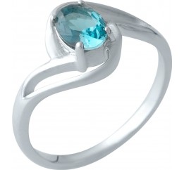 Серебряное кольцо SilverBreeze с натуральным топазом Лондон Блю 1997925 18 размер, 18 размер, 18 размер, 18 размер