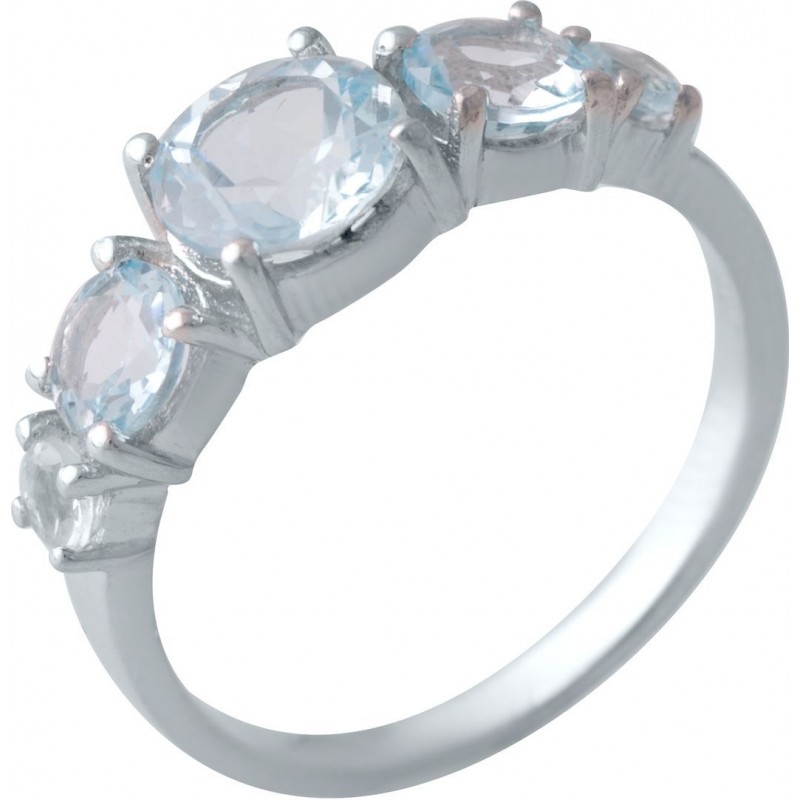 Серебряное кольцо SilverBreeze с натуральным топазом (2018858) 17 размер