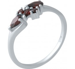 Серебряное кольцо SilverBreeze с натуральным гранатом (2017417) 18 размер
