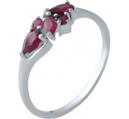 Серебряное кольцо SilverBreeze с натуральным рубином (2021490) 18.5 размер