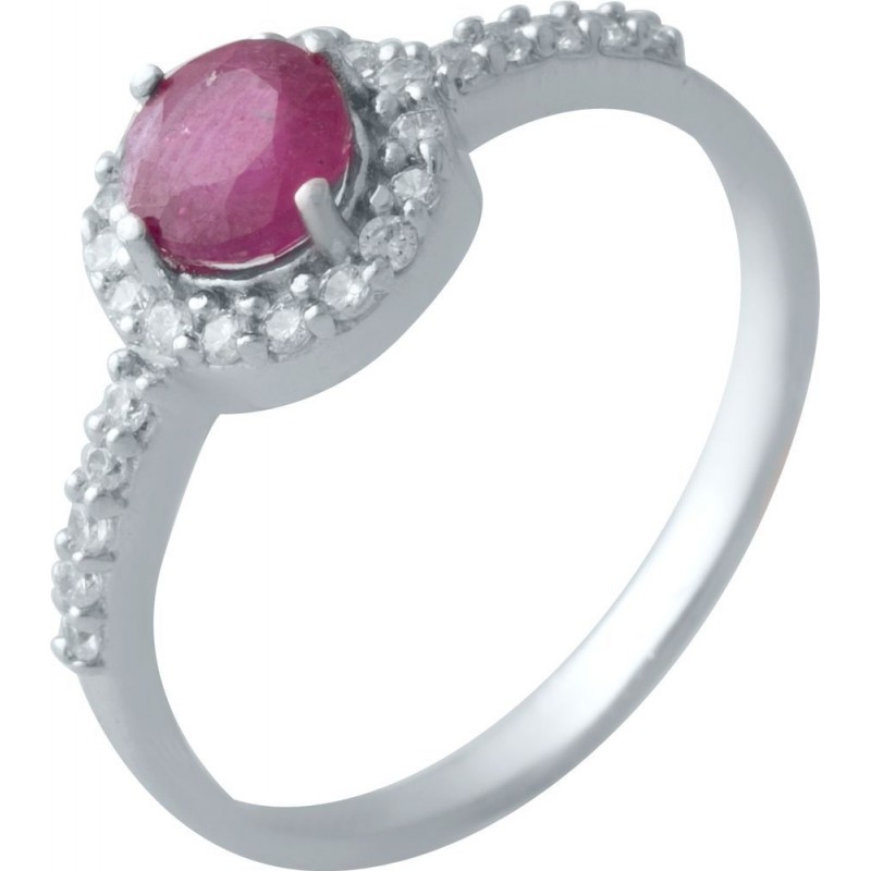 Серебряное кольцо SilverBreeze с натуральным рубином 2021513 17.5 размер, 17.5 размер, 17.5 размер, 17.5 размер