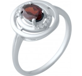 Серебряное кольцо SilverBreeze с натуральным гранатом 2019312 17.5 размер, 17.5 размер, 17.5 размер, 17.5 размер