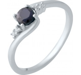 Серебряное кольцо SilverBreeze с натуральным сапфиром (2021827) 18 размер