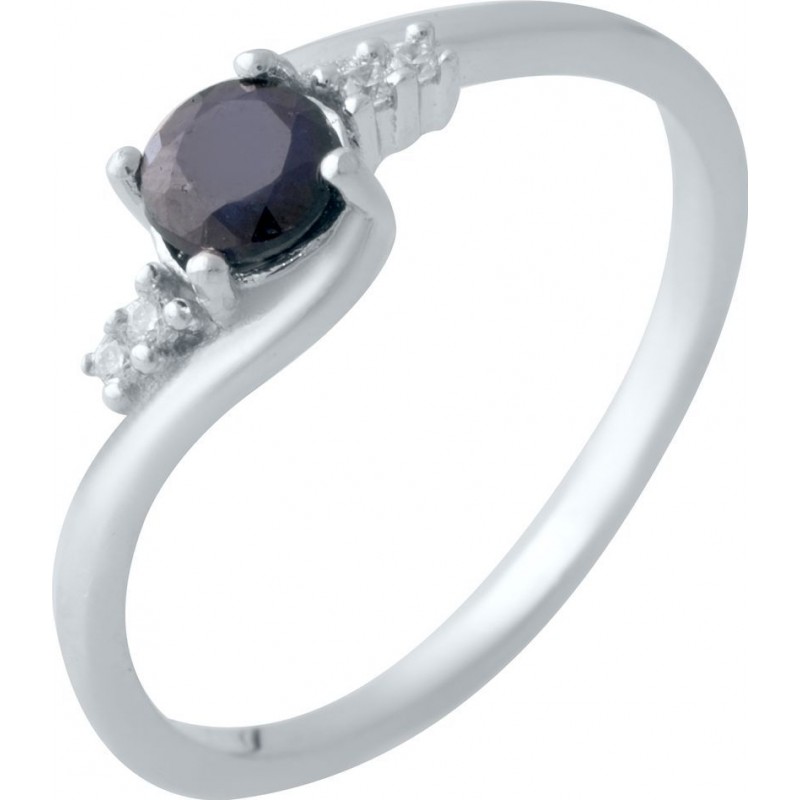 Серебряное кольцо SilverBreeze с натуральным сапфиром (2021827) 18 размер