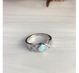 Серебряное кольцо SilverBreeze с опалом (2012139) 18.5 размер