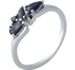 Серебряное кольцо SilverBreeze с натуральным сапфиром 2021865 17 размер, 17 размер, 17 размер, 17 размер