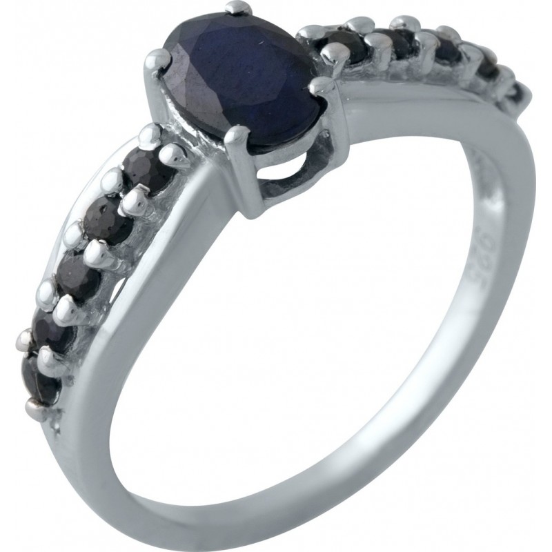 Серебряное кольцо SilverBreeze с натуральным сапфиром (2008804) 17.5 размер