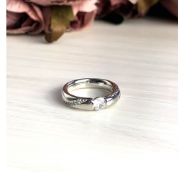 Серебряное кольцо SilverBreeze с фианитами (2022398) 18 размер