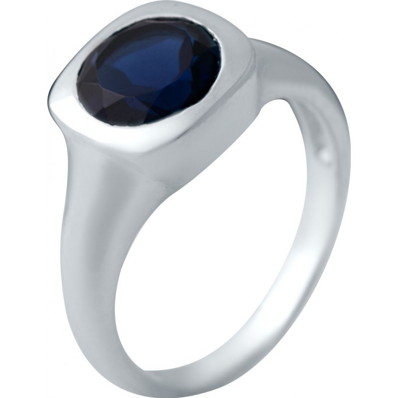 Серебряное кольцо SilverBreeze с сапфиром nano (2033080) 17 размер
