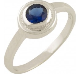 Серебряное кольцо SilverBreeze с сапфиром nano 0867007 18 размер, 18 размер, 18 размер, 18 размер